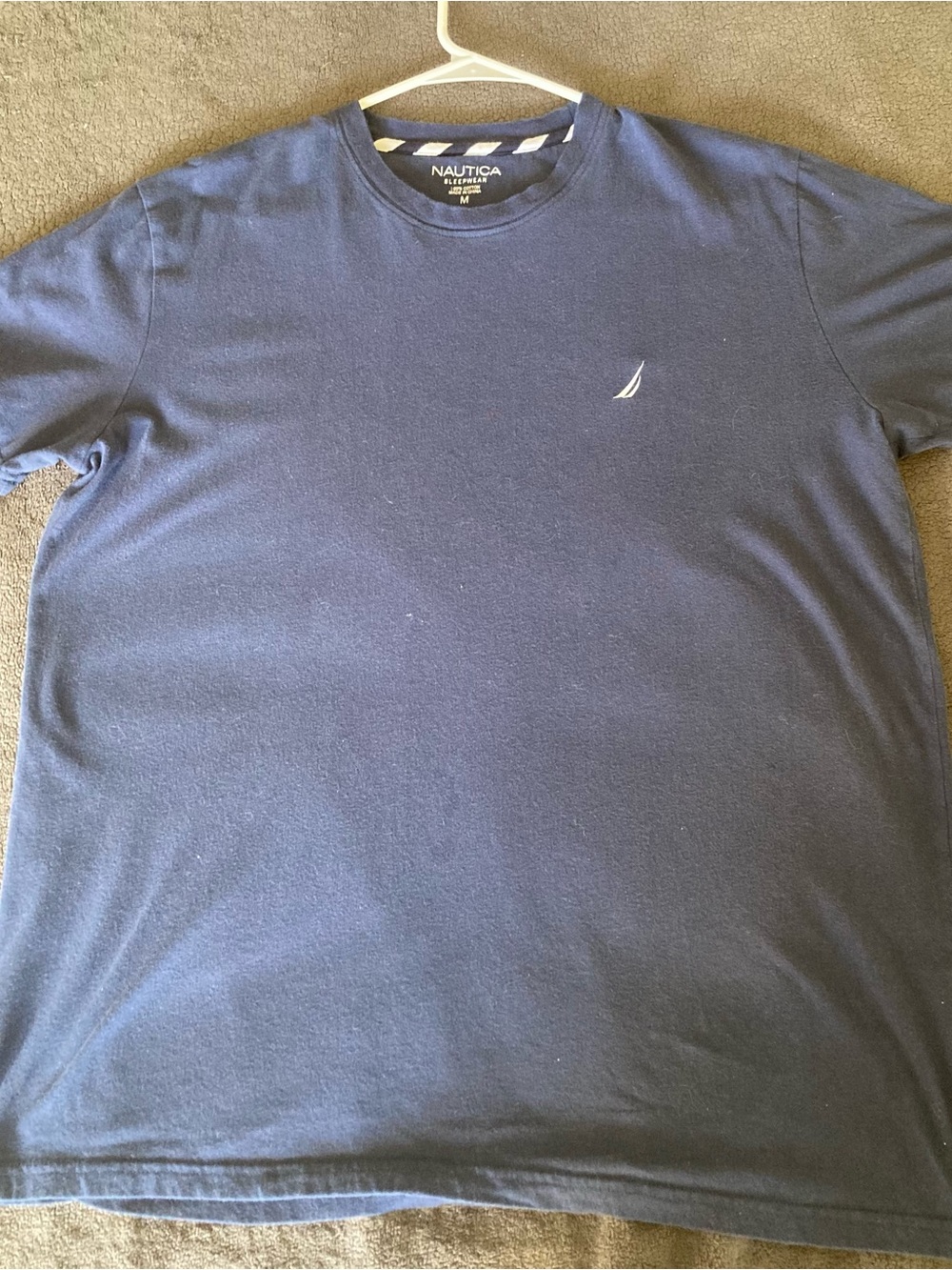 Nautica Men's Short-Sleeve Crew Tee in Navy Blue with Sail Logo
